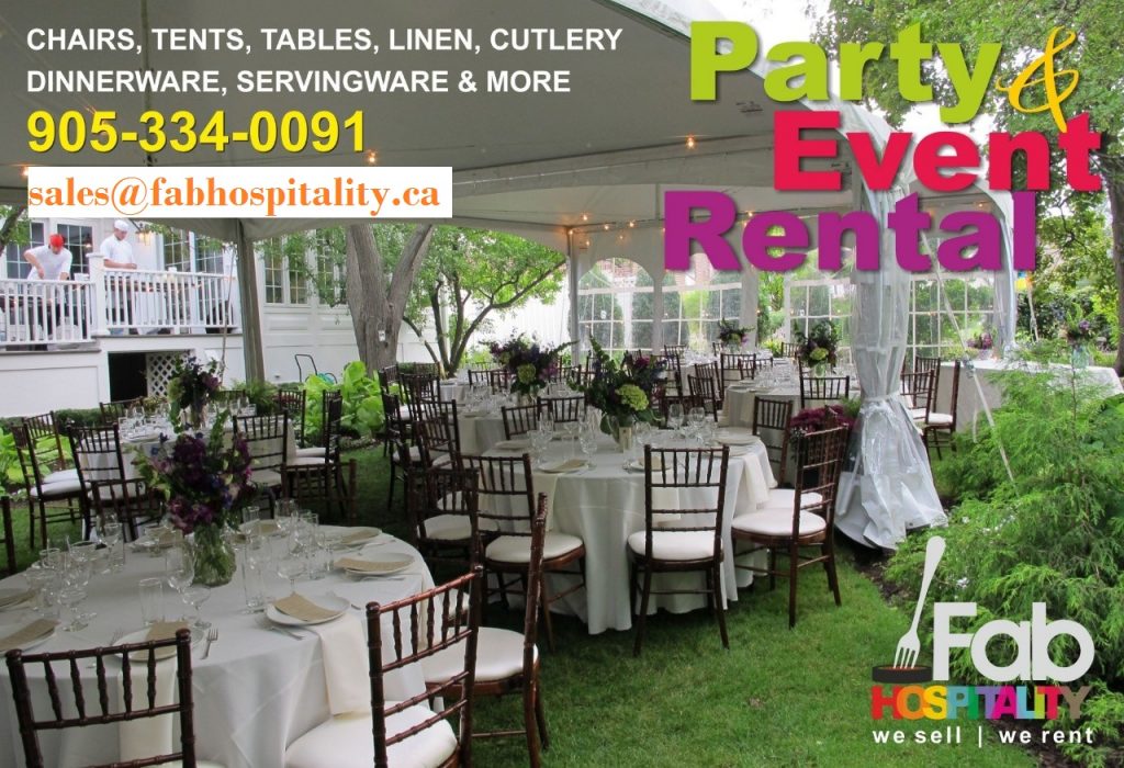 No.1 Party & Event Rentals in St.Catharines, Burlington, Hamilton, Oakville